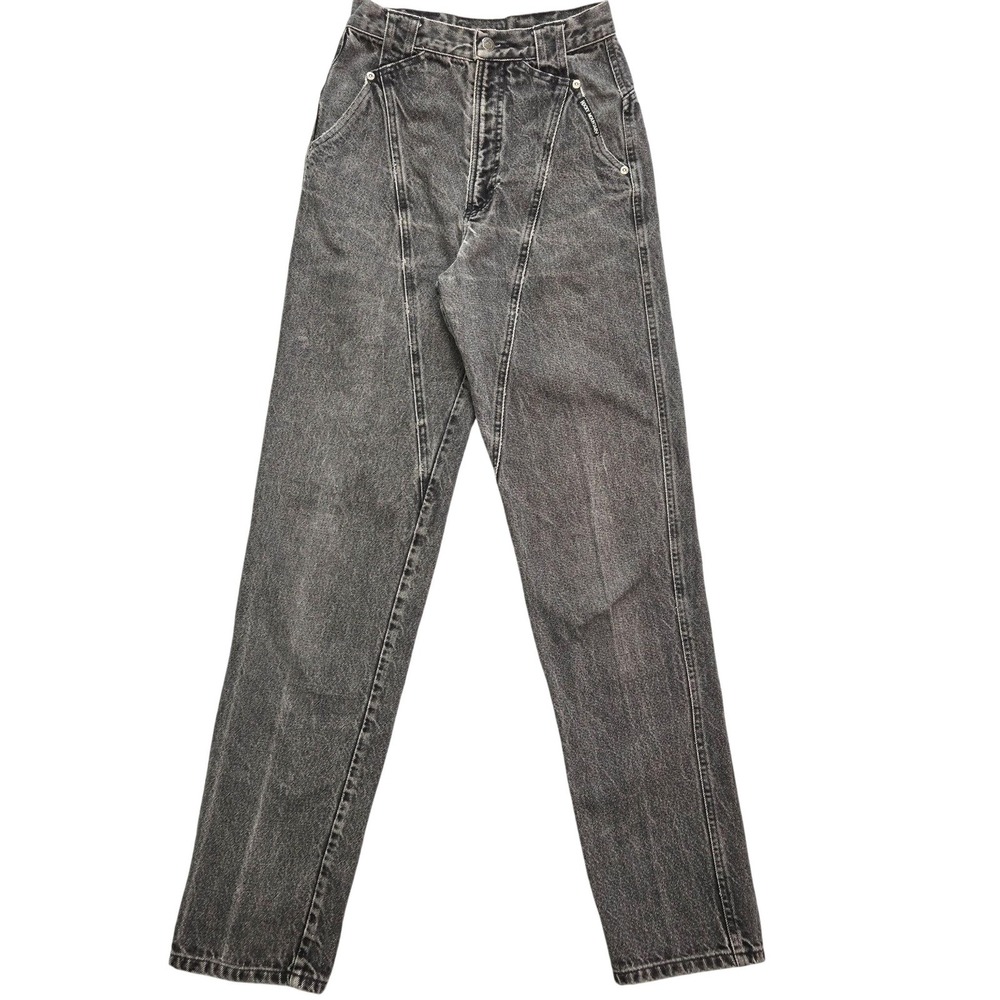 Rocky Mountain Jeans Womens 24 Gray Acid Wash Tapered High Rise Relaxed 24x33